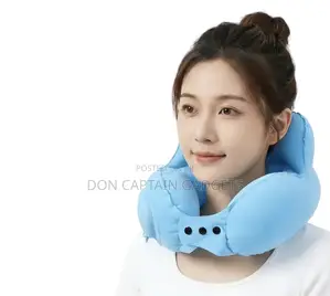 Crown Inflatable U-Shaped Neck Pillow Foldable Travel Neck Pillow