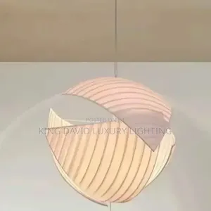 Minimalist Wabi-Sabi Fabric Pendant Light.
