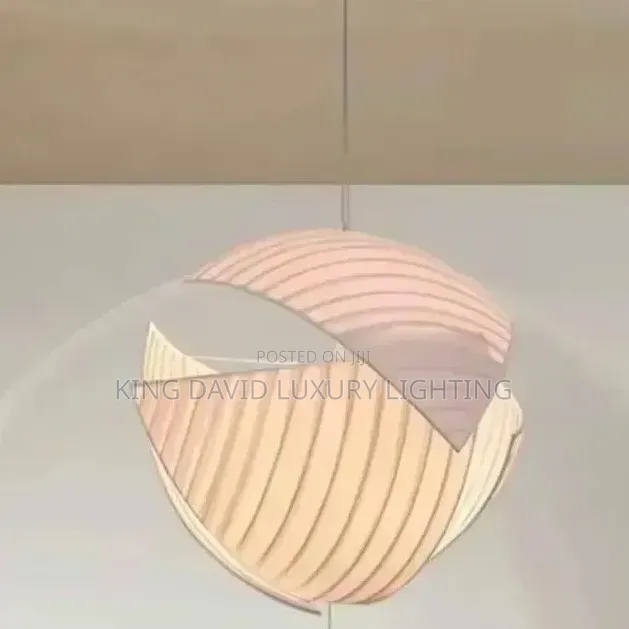 Minimalist Wabi-Sabi Fabric Pendant Light.