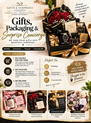 Surprise Gift Packaging Delivery – Birthday, Anniversary Occasions