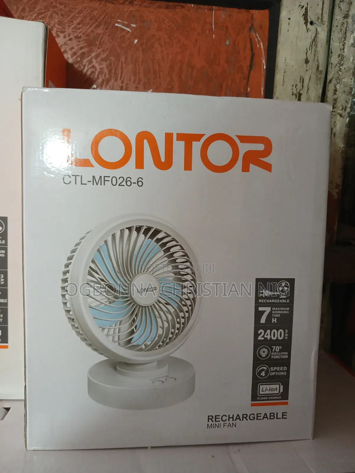 Lontor Mini Rechargeable Fan