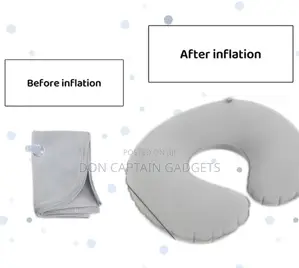 Foldable Inflatable Ergonomic Neck Pillow, Pocket Sized Travel Office