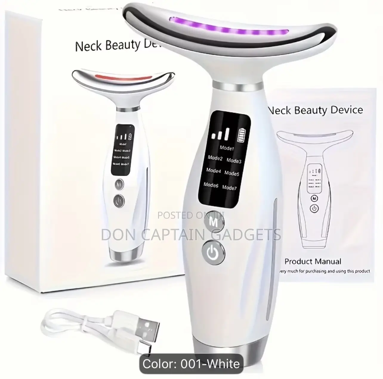 Rechargeable Facial Neck Skincare Device Vibrating Heating Massager