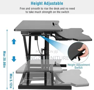 Desktop Computer Laptop Desk Riser With Keyboard Tray