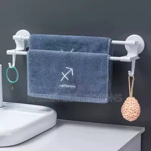 Premium Wall-Mounted Double Towel Rack – Bathroom Organizer
