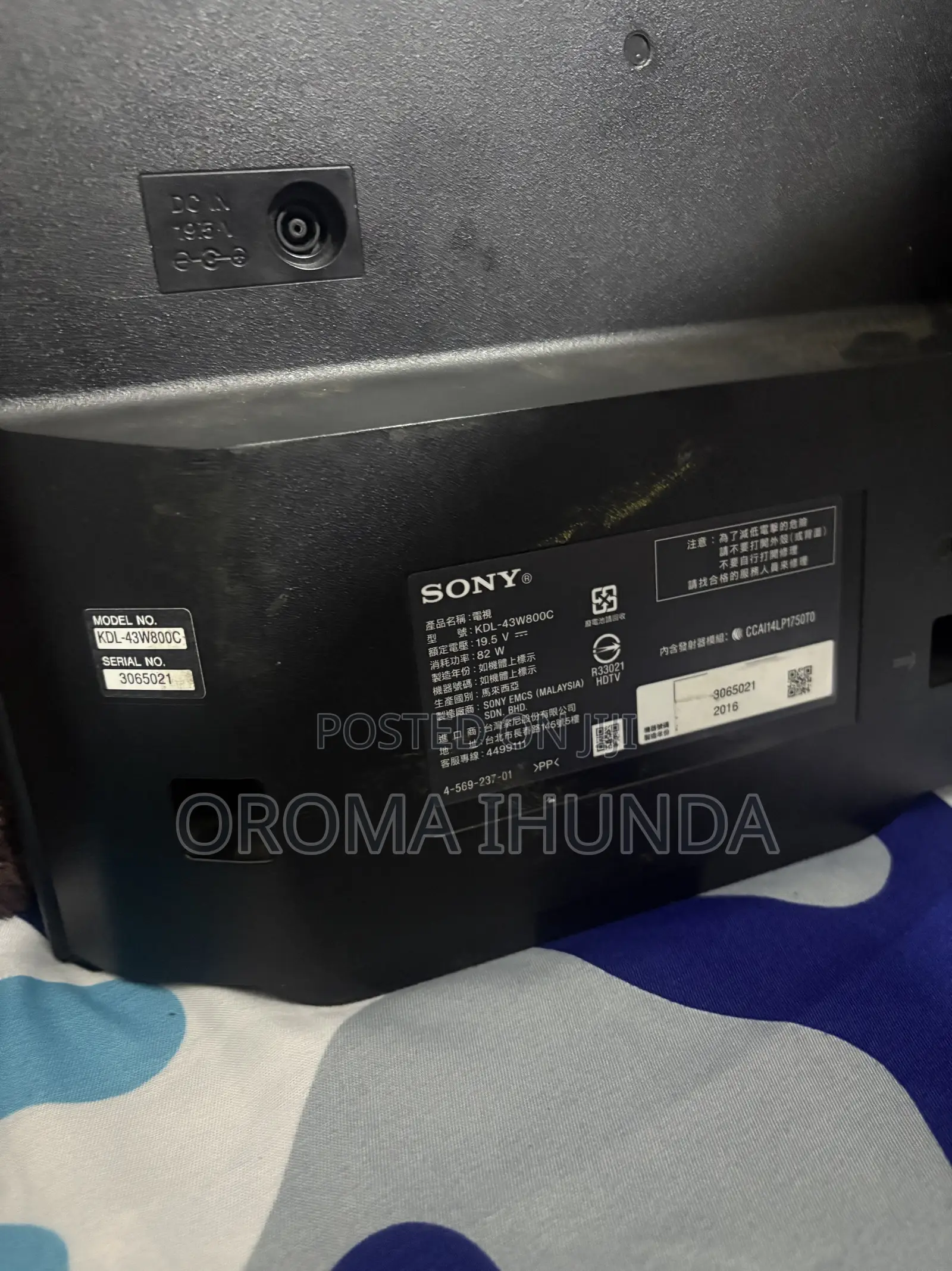 43 Inches Sony Smart TV Gotv Decoder With Pole