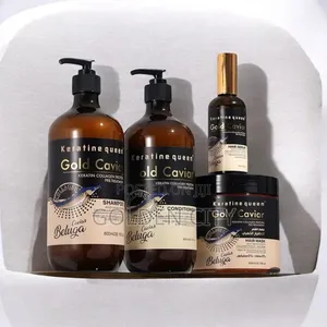 Keratine Queen Gold Caviar , Shampoo, Conditioner, Mask With Hair Oil