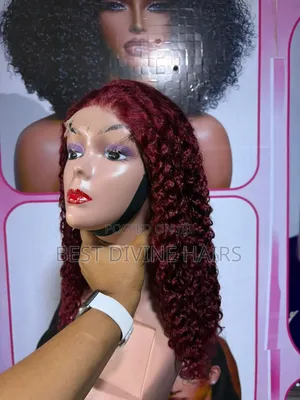 18"5*5 Full Closure Pixie Curls Wig Human Hair(1h)in Wine Colour