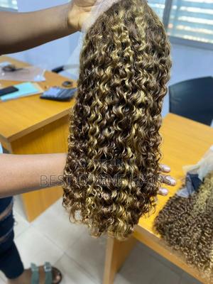 16" Full Frontal Jerry Curls Wig Human Hair (1h)