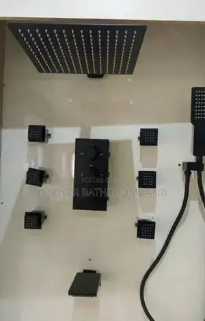 Black Smart Thermostatic Shower Set