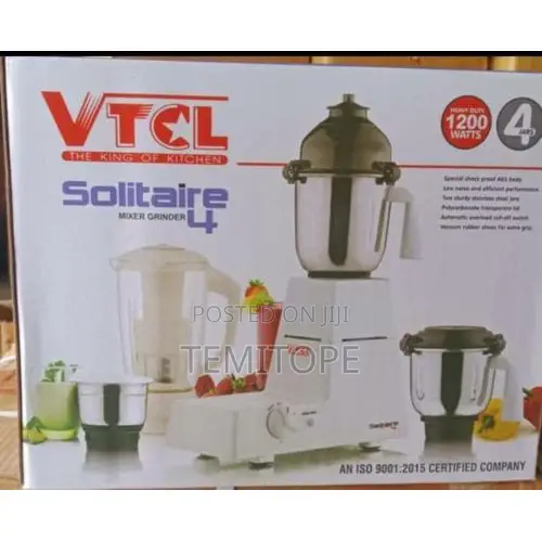 VTCL 4jar Solitaire 1200watts Mixer Grinder