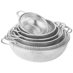 6 Piece Stainless Sieve Basket Mesh Food Strainer