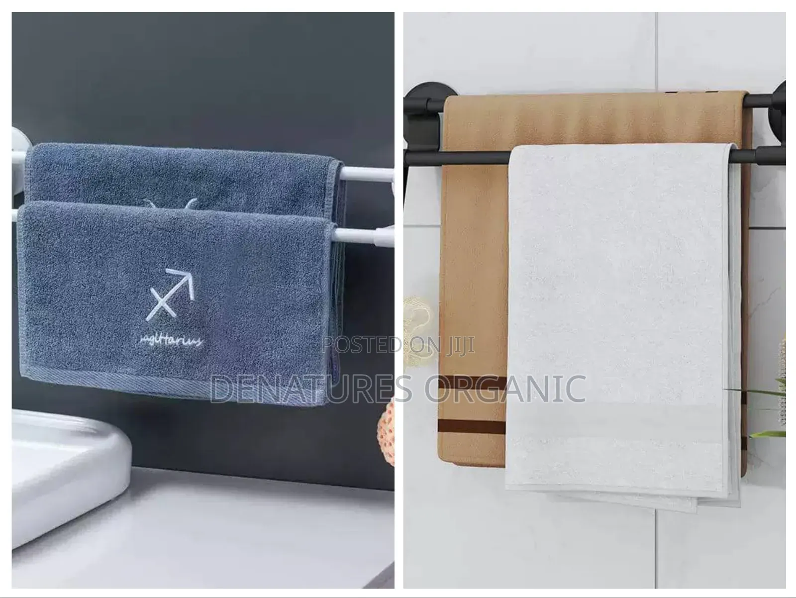 Wall-Mounted Double Towel Bar Rack With Side Hanging Hooks