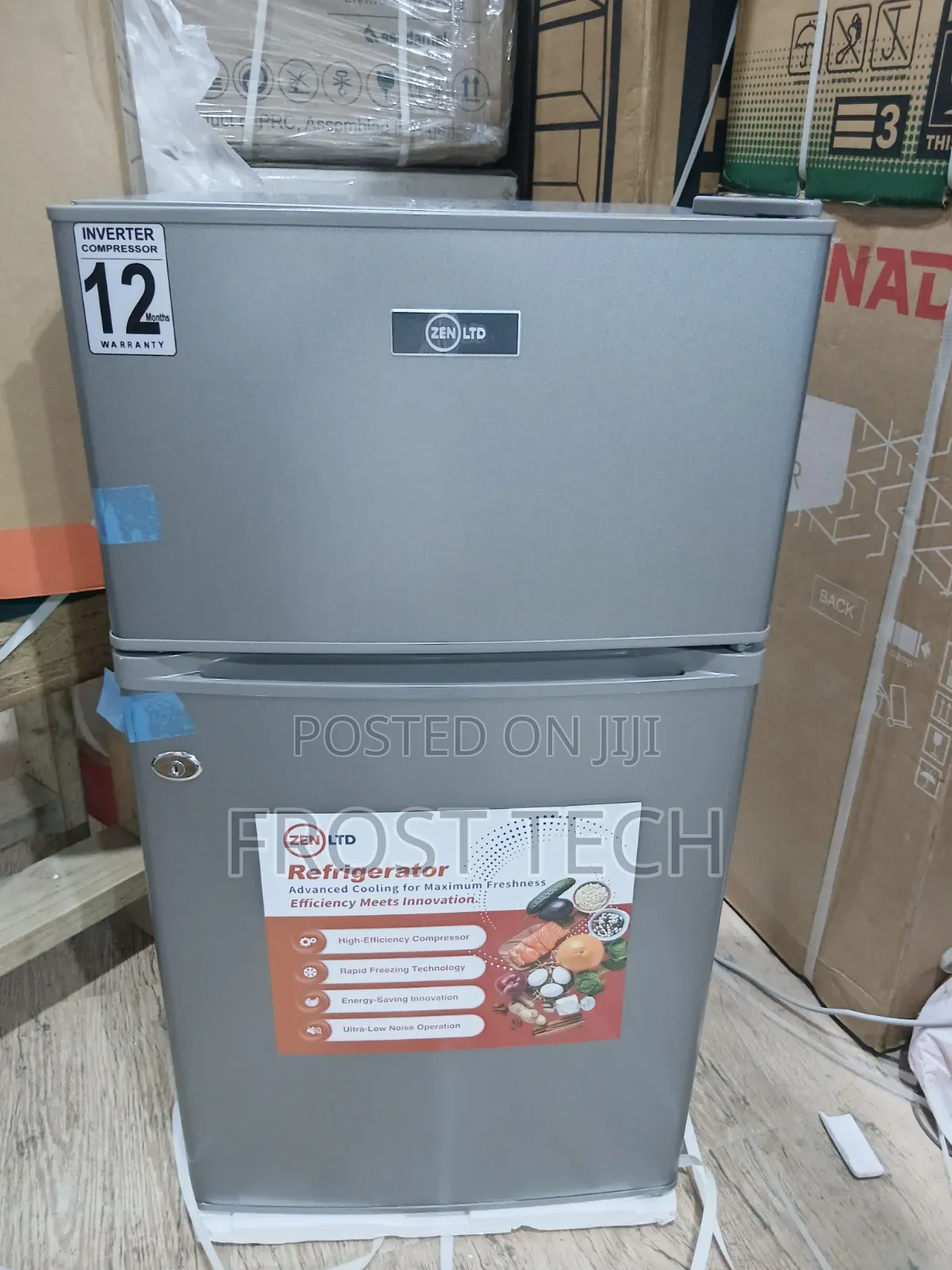 ZEN LTD Inverter Tabletop Double Door Fridge