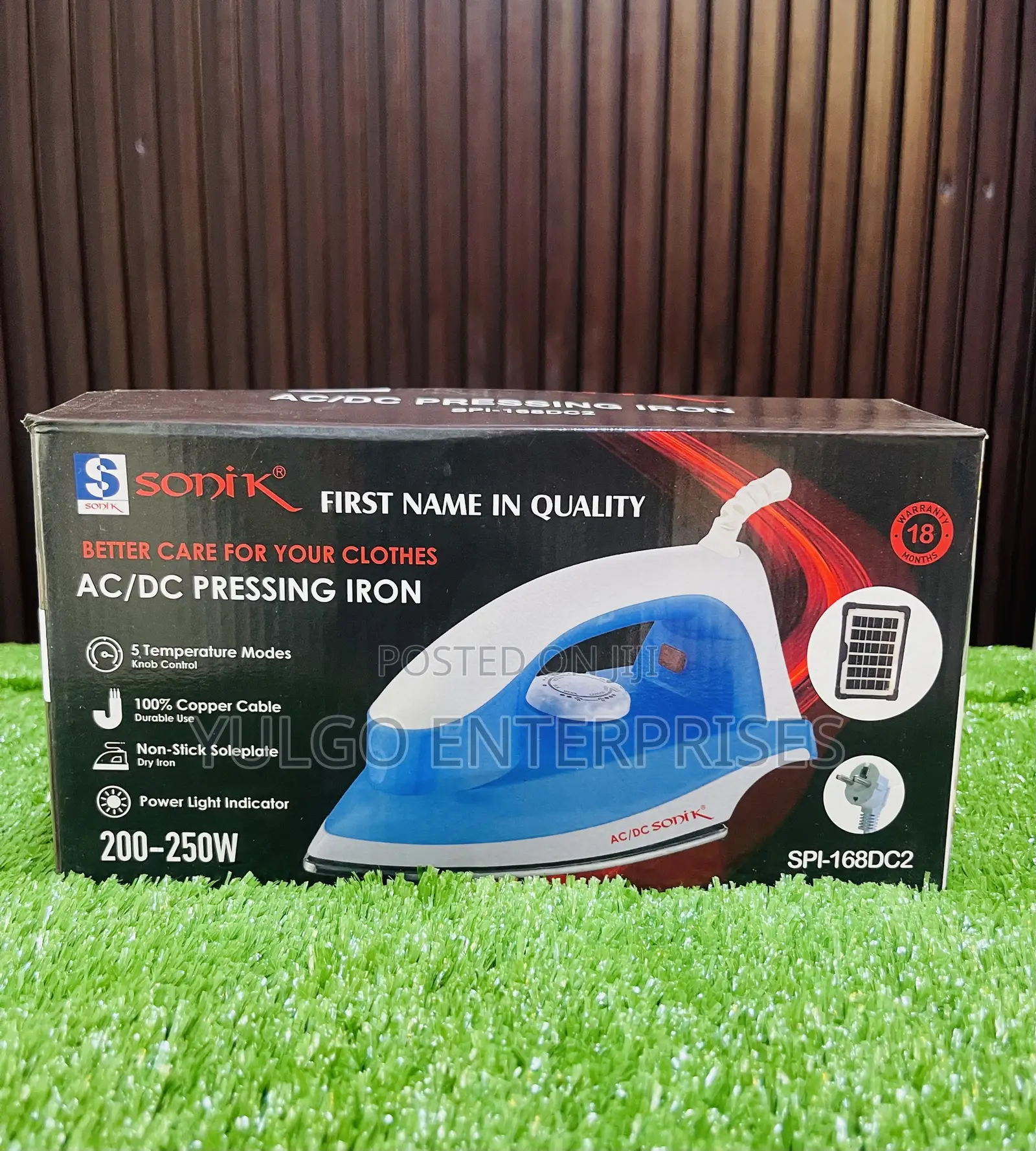 Sonik Solar Dry Iron 250w