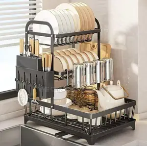 3 Step Dish Rack Water Drainer