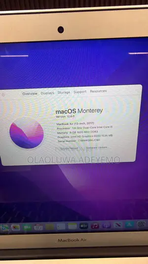 Laptop Apple MacBook Air 2017 8GB Intel Core i5 SSD 128GB