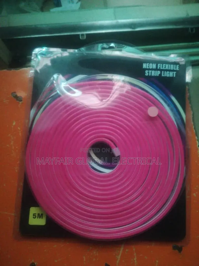 5-Meter Pink Neon Flexible LED Strip Light.