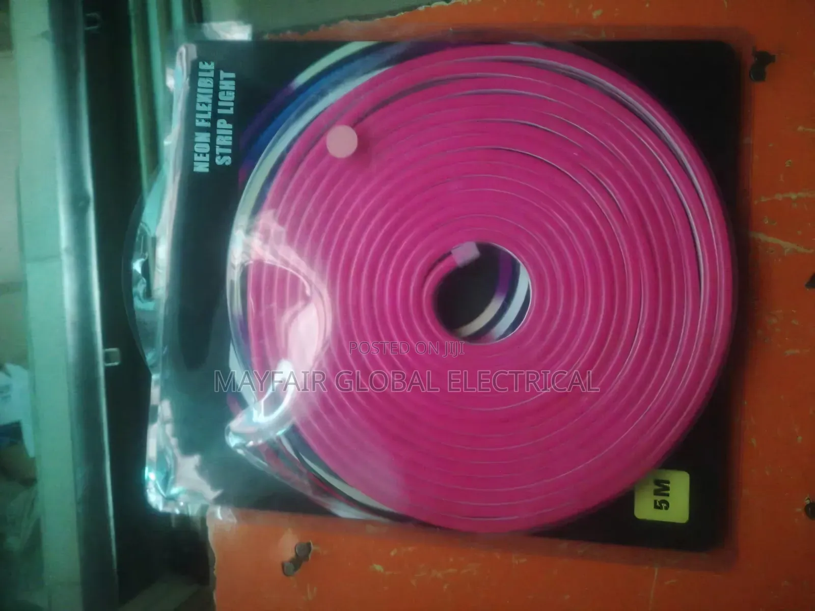 5-Meter Pink Neon Flexible LED Strip Light.