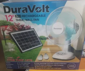 DuraVolt 12" 3-in-1 Rechargeable Table/Wall Fan