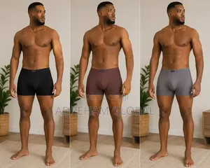 4in1 Pure Cotton Male Boxer(black, Grey,blue,red,light Grey,coffee