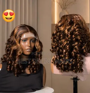 16" 5*5 Full Closure Bounce Wig in SDD Quality  Human Hair  ( Et)
