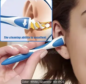 17pcs Silicone Spiral Earwax Removal Tool Set - Rotating Spiral