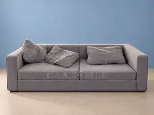 Title: Large Grey 3-Seater Modular Fabric Sofa