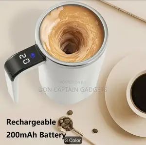 304 Stainless Automatic Stirring Coffee Mug With Temperature Display