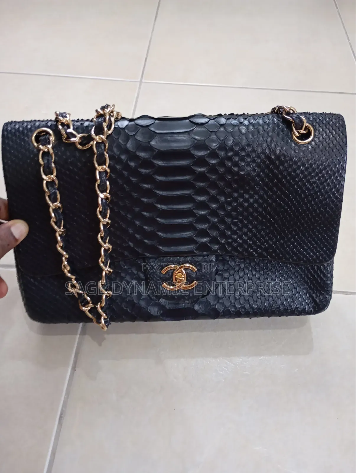 Black Leather Handbag