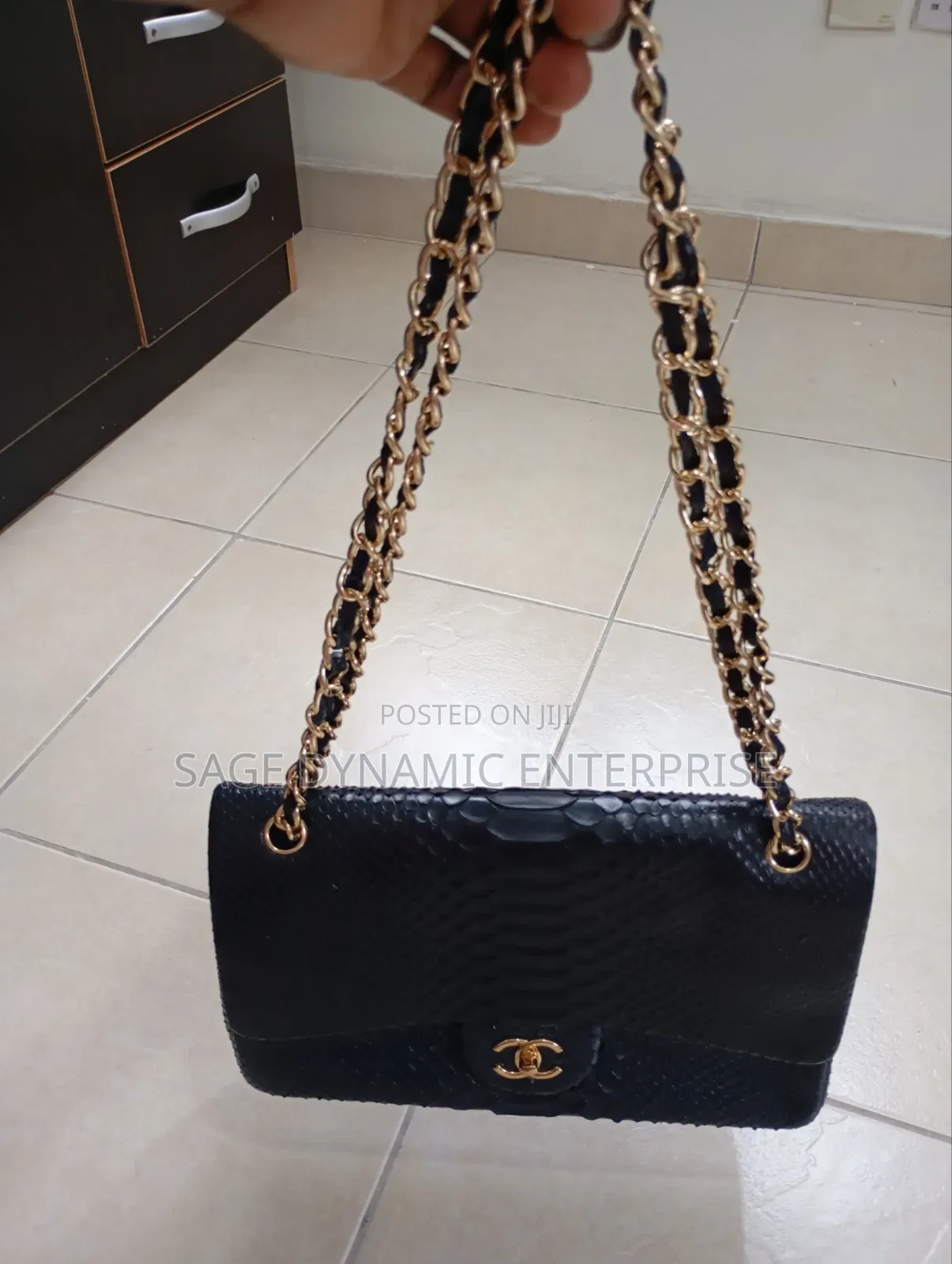 Black Leather Handbag