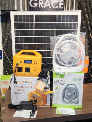 500W Solar Power Supply With 100W Panel, 4 Bulbs Free Fan