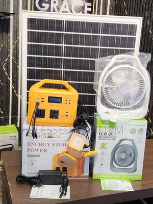 500W Solar Generator 100W Solar Panel – Free Rechargeable Fan