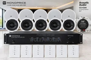 Monoprice Multizone Amplifier With Five Pairs of Speakers