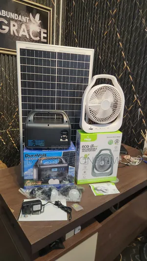 150W Solar Generator Complete Package – 50W Panel, 2 Bulbs & Free Fan
