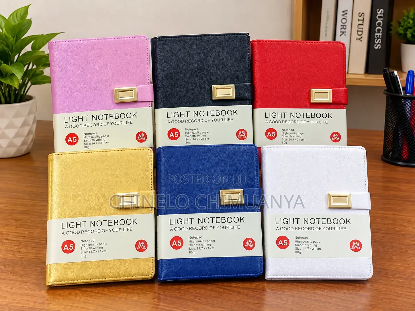 Note Book With Golden Belt