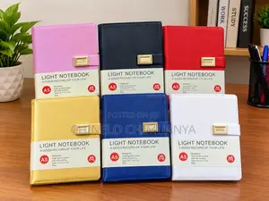 Note Book With Golden Belt