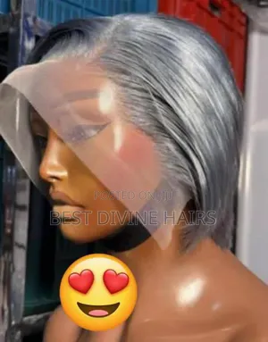 Quality Full Frontal Tiwa Wig in Grey Colour Human Hair (Tic)