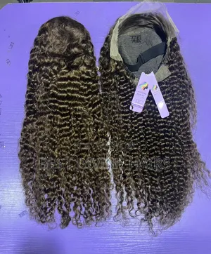 Full Frontal Water Wave Wig in #4 Human Hair ( Der)