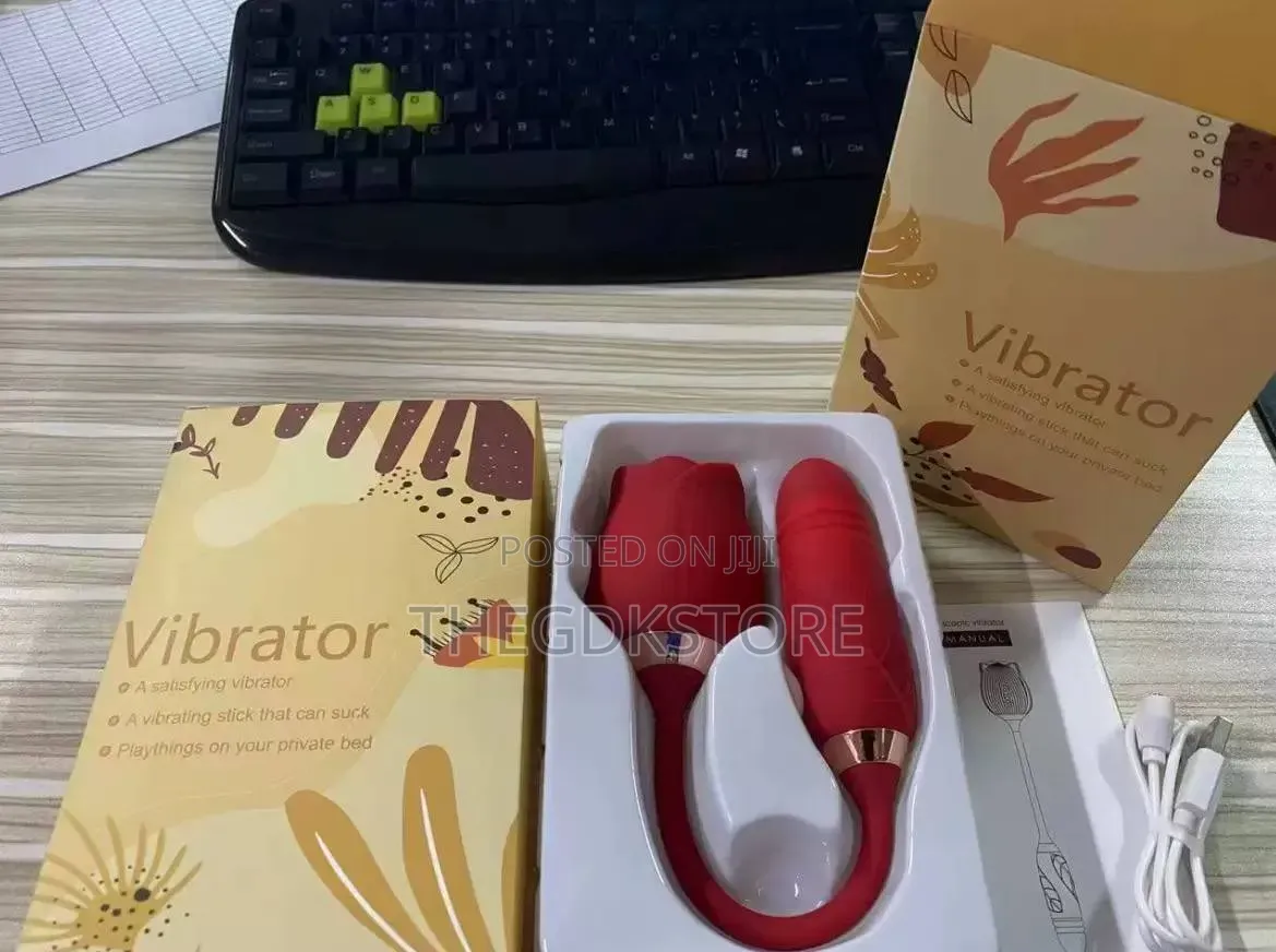 2in1 Rose Sucker and Pulsating Vibrator End