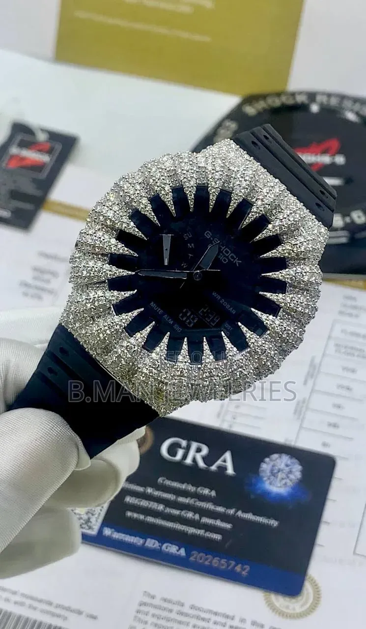 VVS Moissanite Diamond Bussdown G-Shock Watch