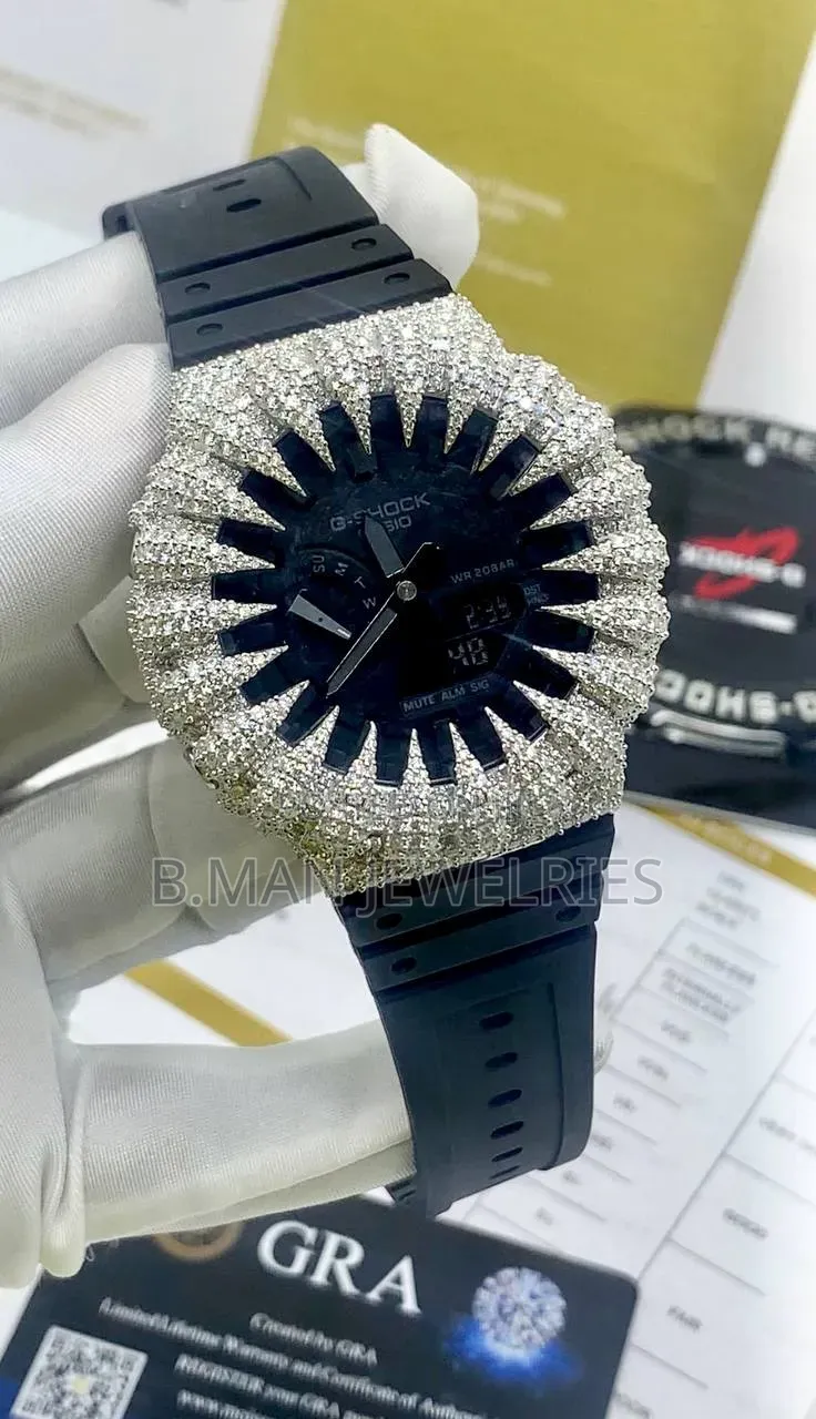 VVS Moissanite Diamond Bussdown G-Shock Watch