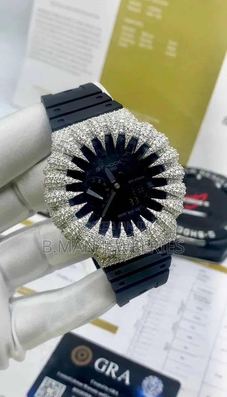 VVS Moissanite Diamond Bussdown G-Shock Watch