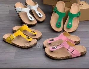Cork Bed Toe-Thong Sandals for Ladies - Maroon Green Pink Yellow White