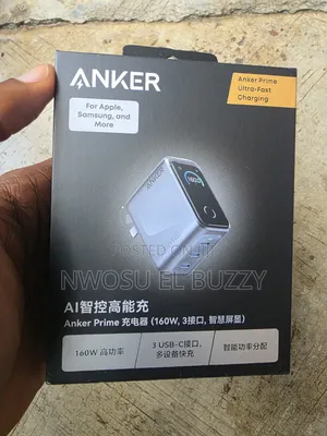 Anker Prime Charger 160W, 3 Ports, Smart Display