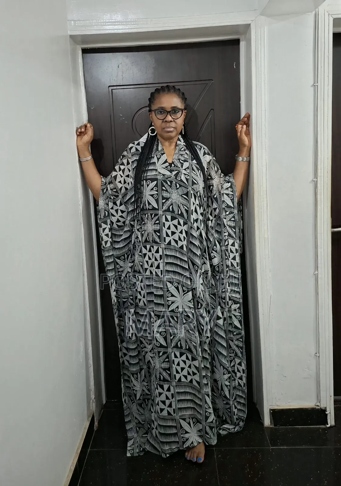 Adire Chiffon Kaftan/ Bubu