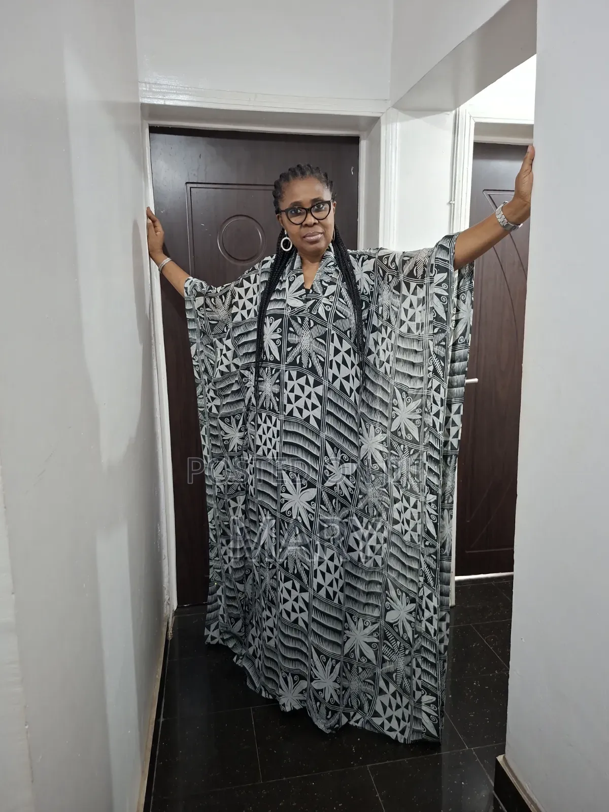 Adire Chiffon Kaftan/ Bubu