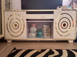Gold Cream TV Stand/ Sideboard-Glam Console Cabinet