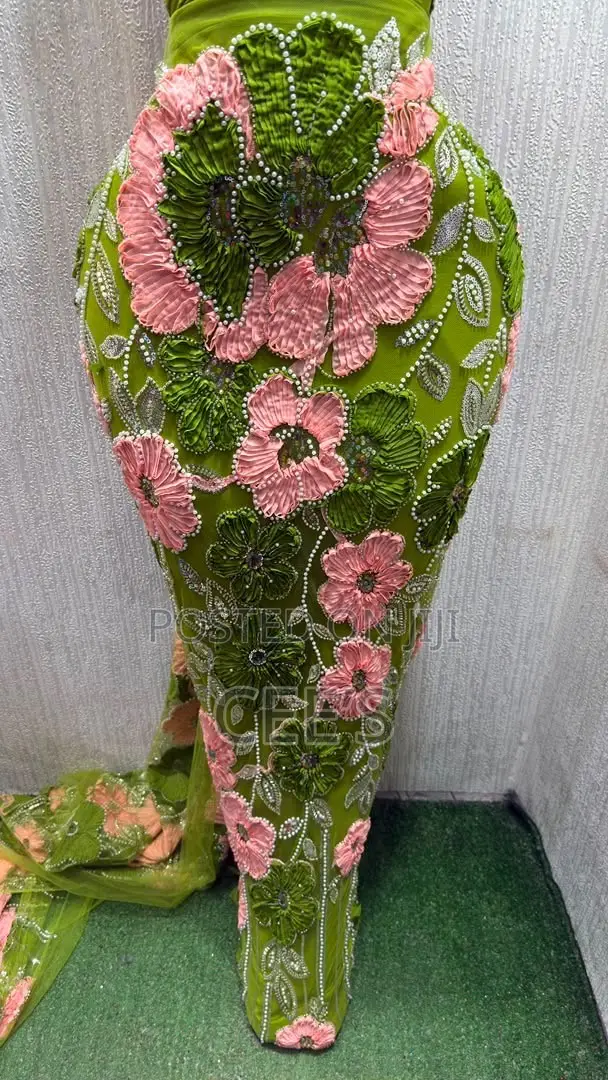 Luxurious Flowery Beaded Lace