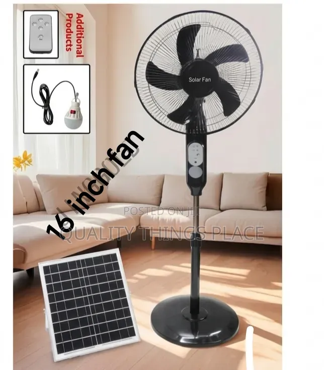 Rechargeable Solar Fan With Panel